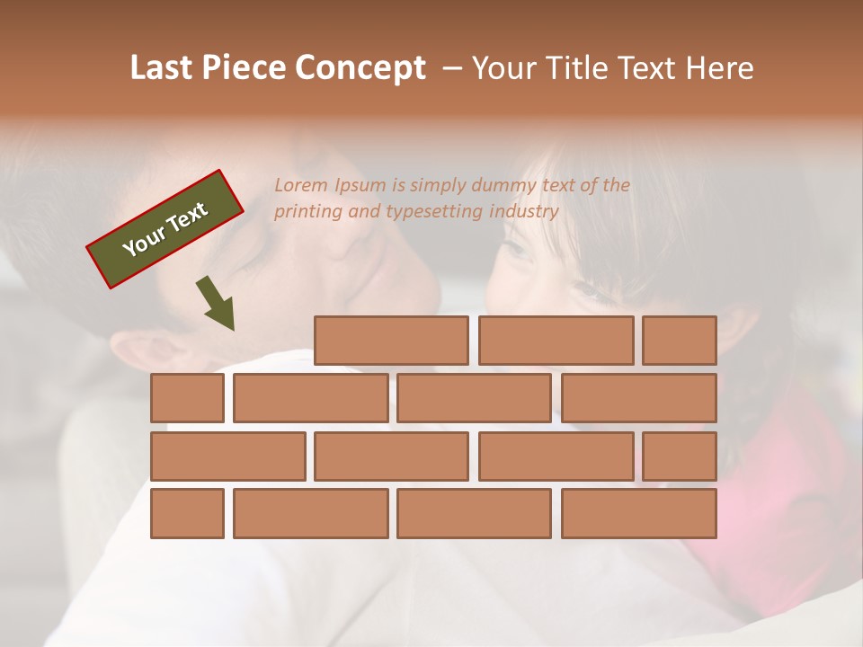 A Man Holding A Little Girl In His Arms PowerPoint Template