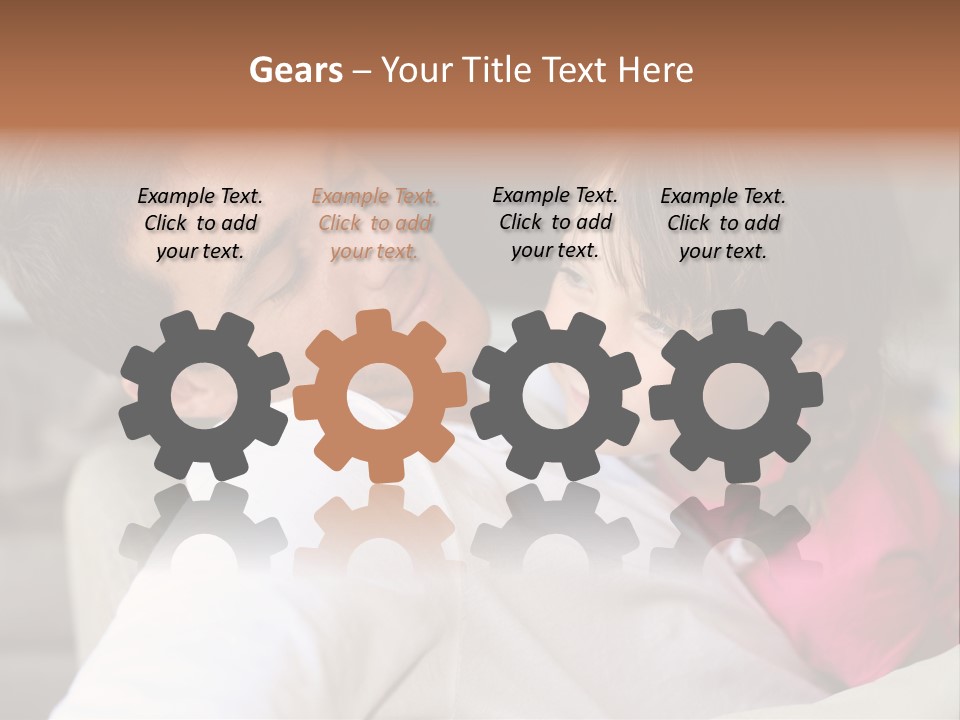 A Man Holding A Little Girl In His Arms PowerPoint Template