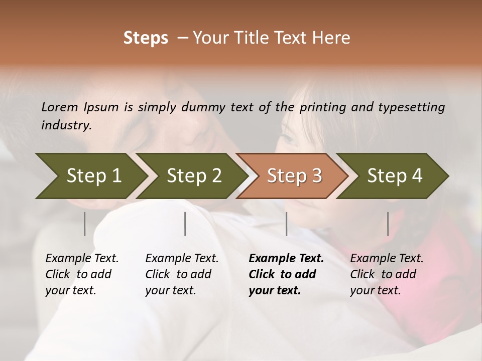 A Man Holding A Little Girl In His Arms PowerPoint Template