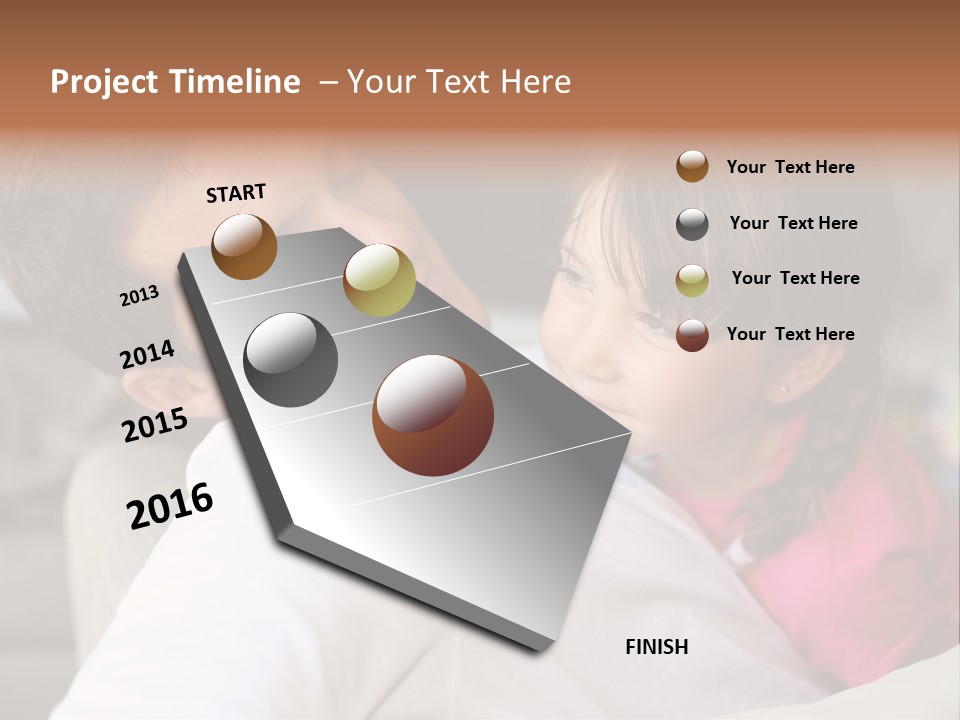 A Man Holding A Little Girl In His Arms PowerPoint Template