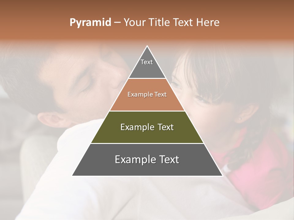 A Man Holding A Little Girl In His Arms PowerPoint Template