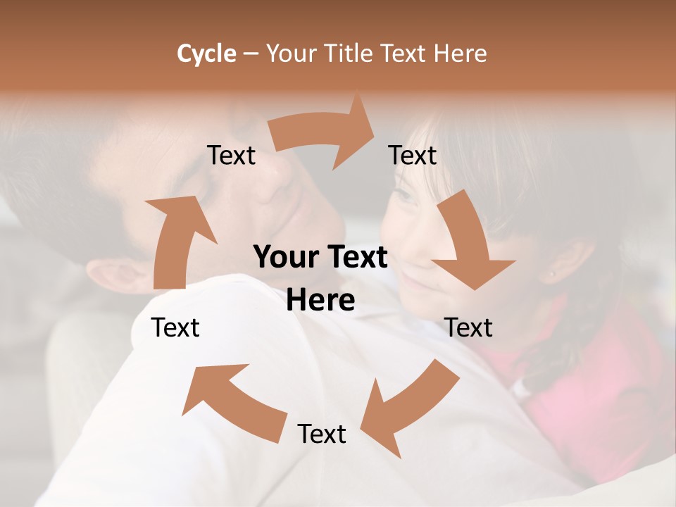 A Man Holding A Little Girl In His Arms PowerPoint Template