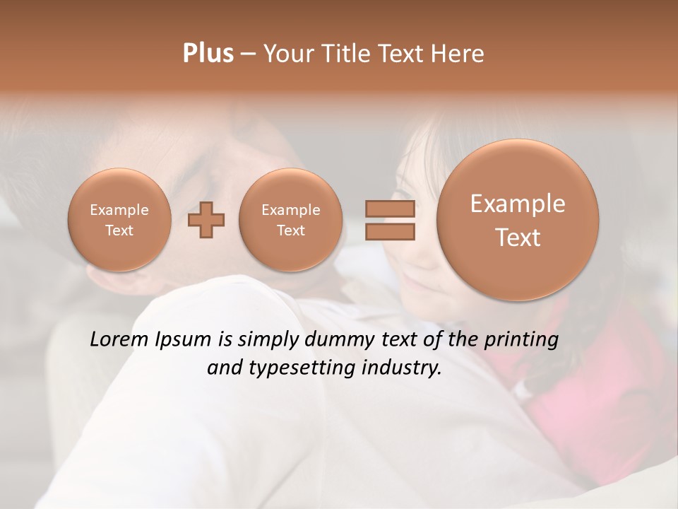 A Man Holding A Little Girl In His Arms PowerPoint Template