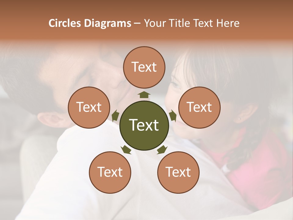 A Man Holding A Little Girl In His Arms PowerPoint Template