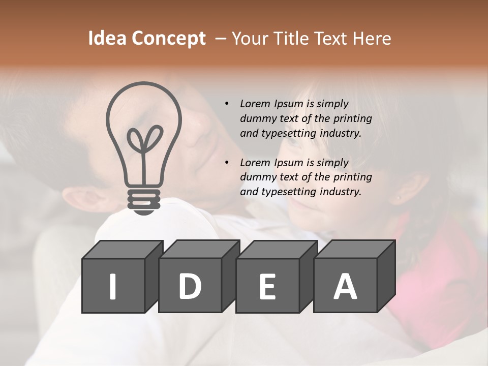 A Man Holding A Little Girl In His Arms PowerPoint Template