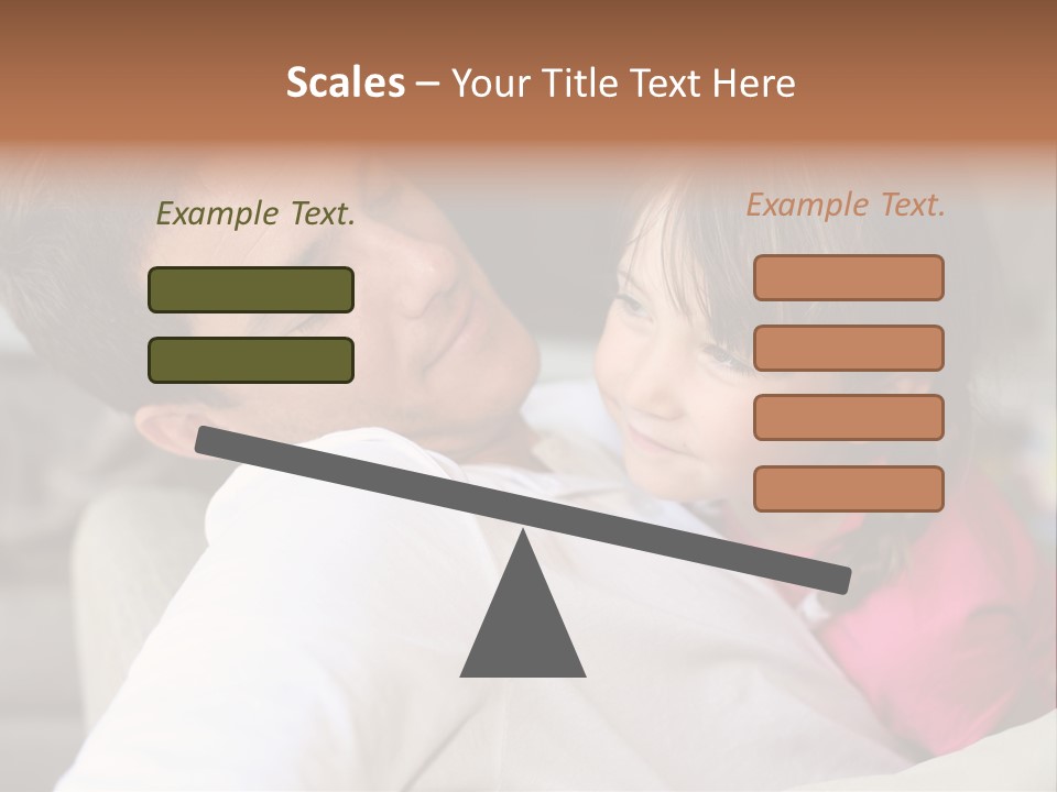 A Man Holding A Little Girl In His Arms PowerPoint Template