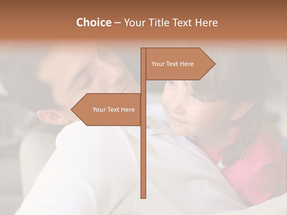 A Man Holding A Little Girl In His Arms PowerPoint Template