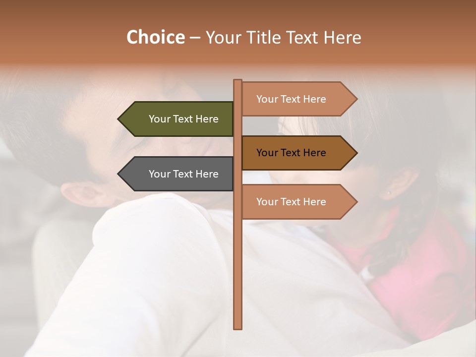 A Man Holding A Little Girl In His Arms PowerPoint Template