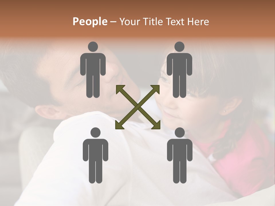 A Man Holding A Little Girl In His Arms PowerPoint Template