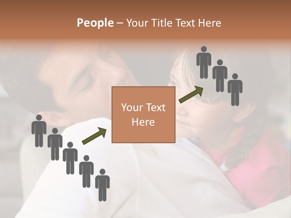 A Man Holding A Little Girl In His Arms PowerPoint Template
