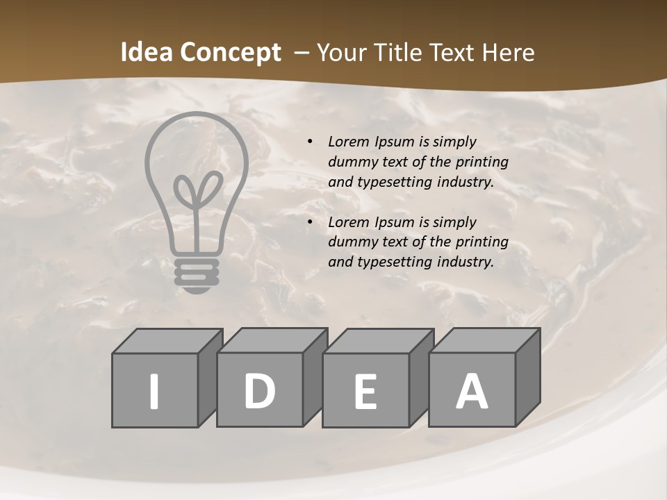 Potatoes Cognac Sauce PowerPoint Template