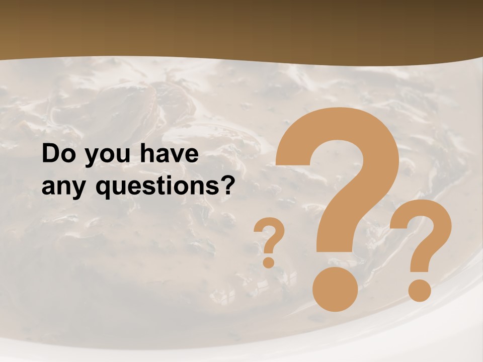 Potatoes Cognac Sauce PowerPoint Template