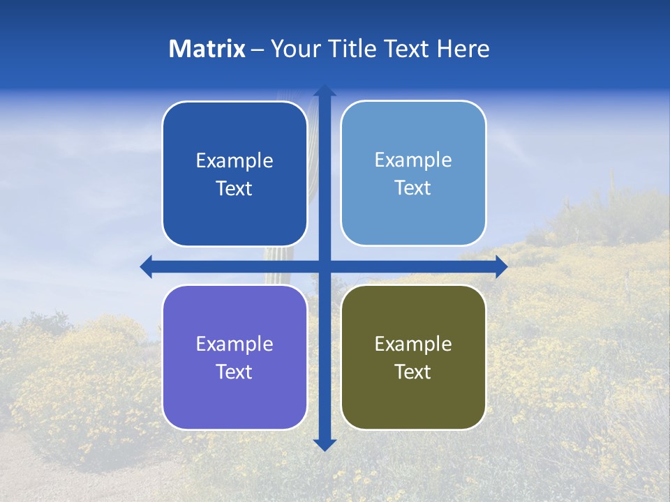 Arizona Saguaro Multi Colored PowerPoint Template