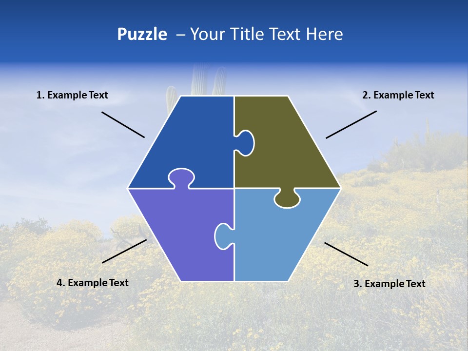 Arizona Saguaro Multi Colored PowerPoint Template