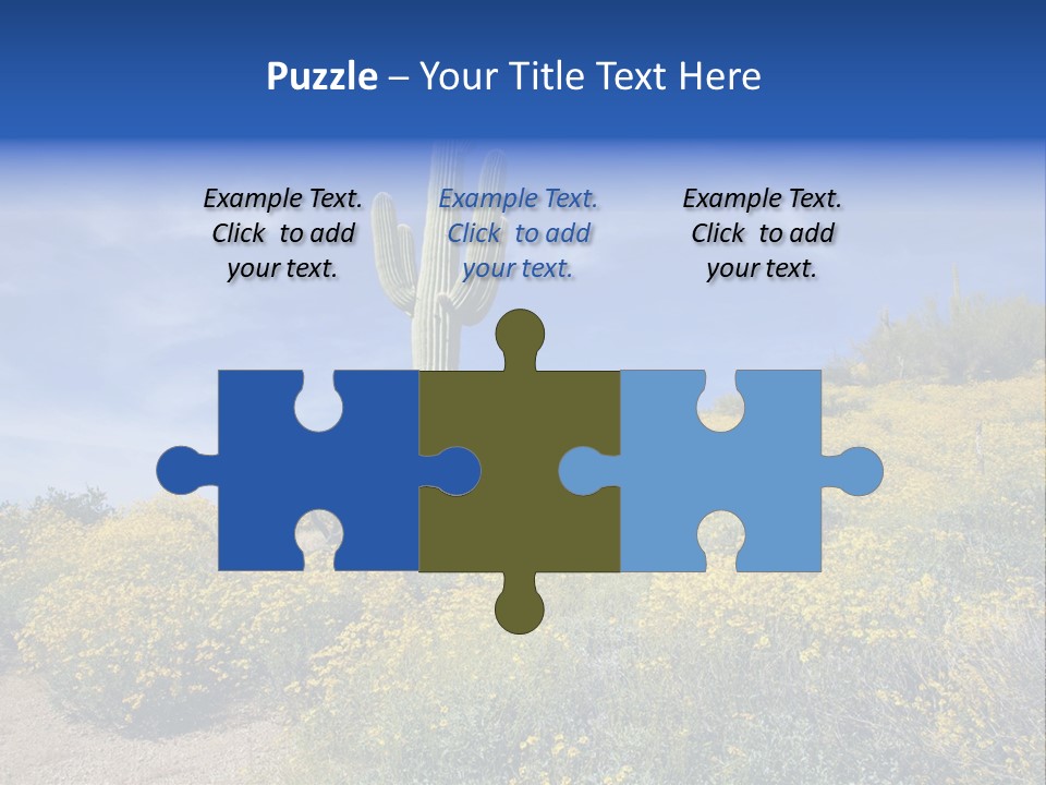 Arizona Saguaro Multi Colored PowerPoint Template