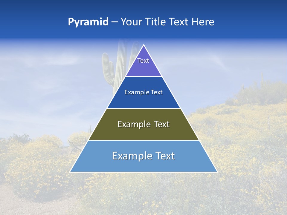 Arizona Saguaro Multi Colored PowerPoint Template