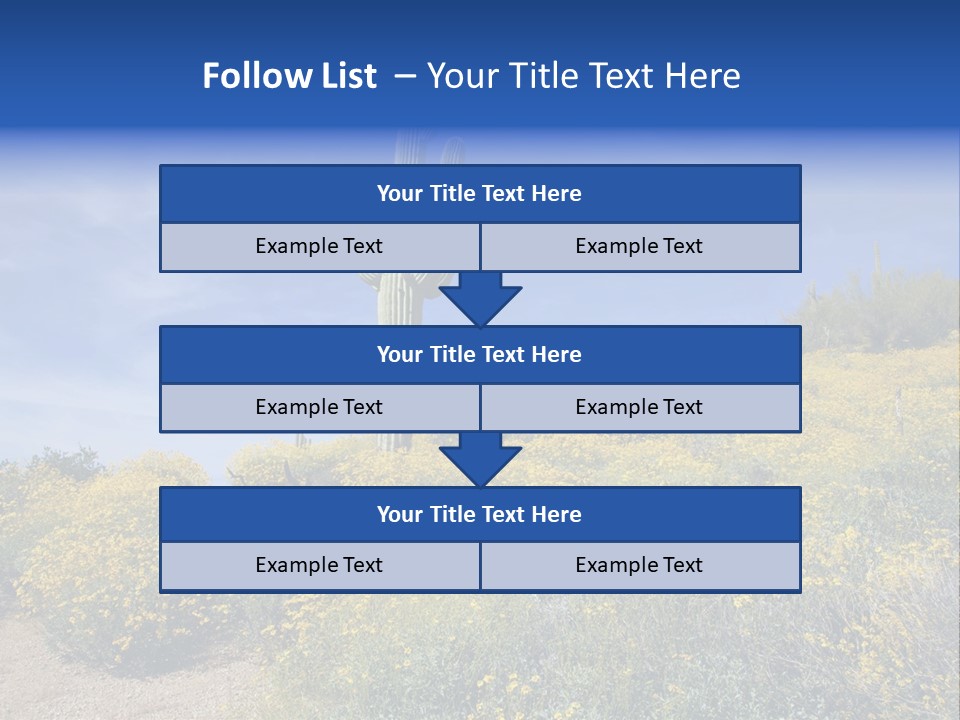 Arizona Saguaro Multi Colored PowerPoint Template