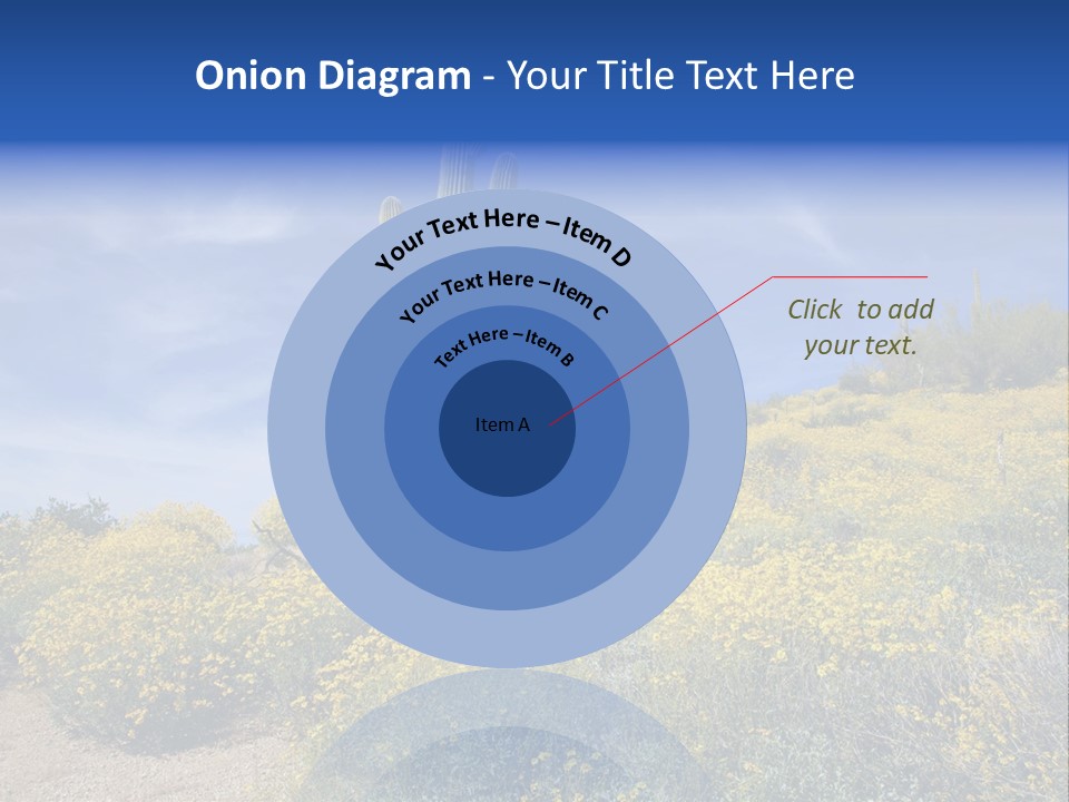Arizona Saguaro Multi Colored PowerPoint Template