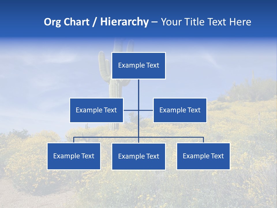 Arizona Saguaro Multi Colored PowerPoint Template
