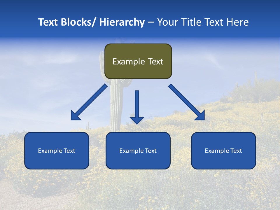Arizona Saguaro Multi Colored PowerPoint Template