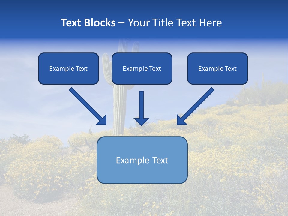 Arizona Saguaro Multi Colored PowerPoint Template