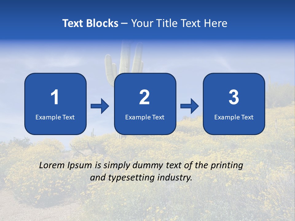 Arizona Saguaro Multi Colored PowerPoint Template