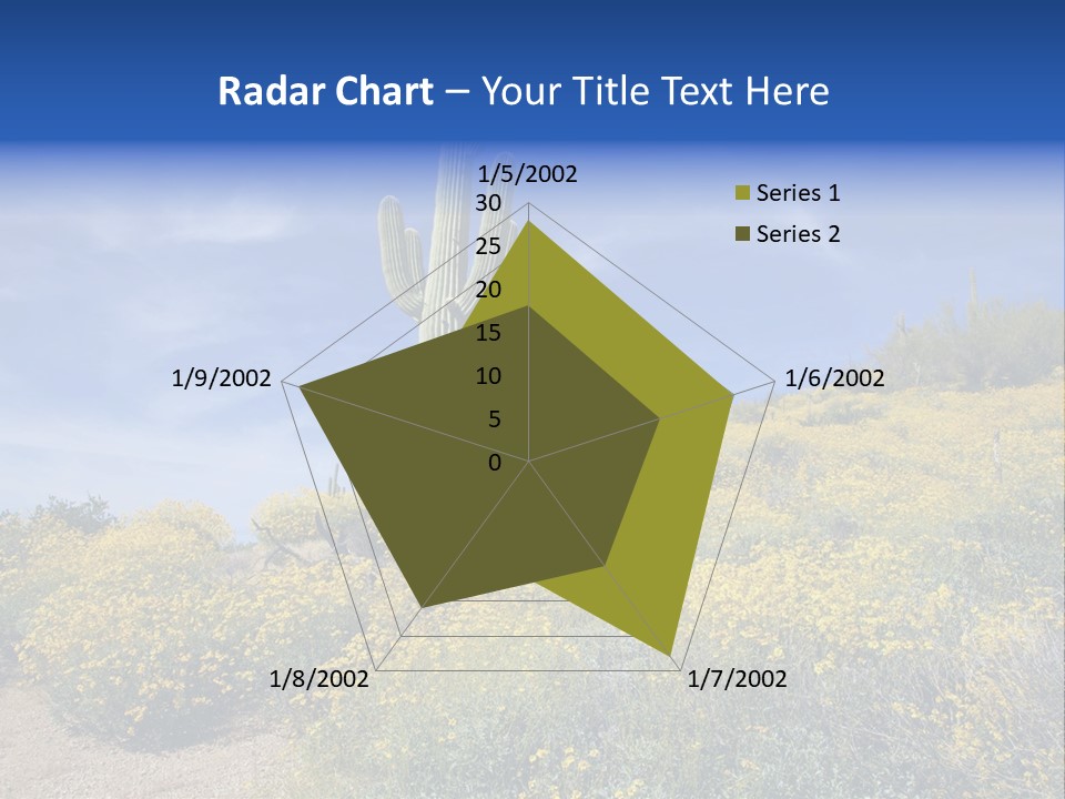 Arizona Saguaro Multi Colored PowerPoint Template