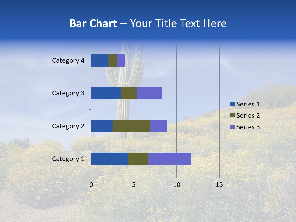 Arizona Saguaro Multi Colored PowerPoint Template
