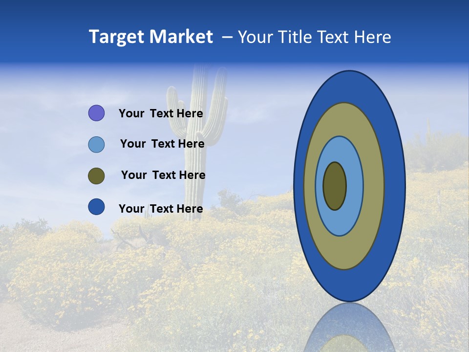 Arizona Saguaro Multi Colored PowerPoint Template
