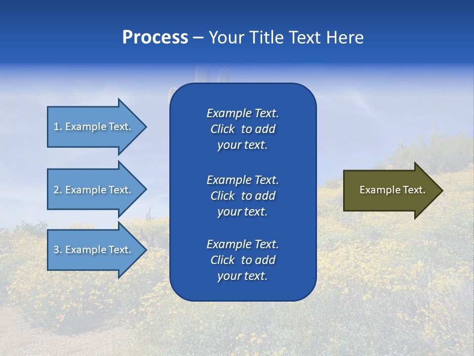 Arizona Saguaro Multi Colored PowerPoint Template