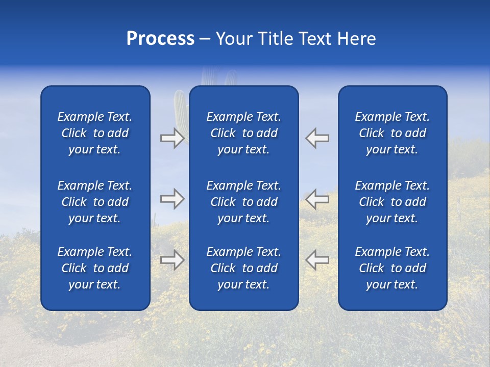 Arizona Saguaro Multi Colored PowerPoint Template