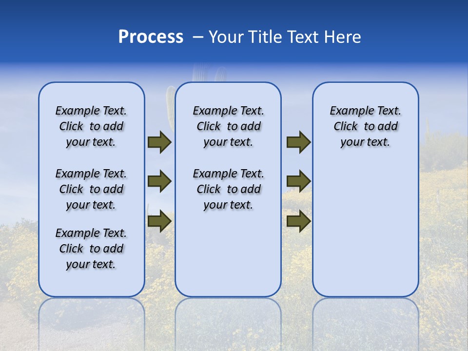 Arizona Saguaro Multi Colored PowerPoint Template