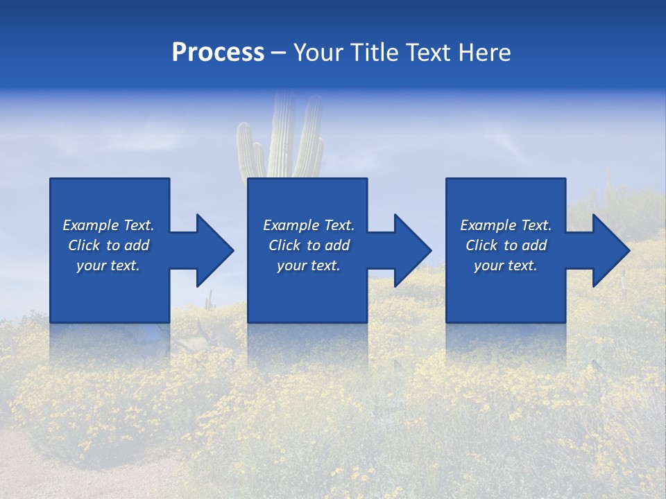 Arizona Saguaro Multi Colored PowerPoint Template