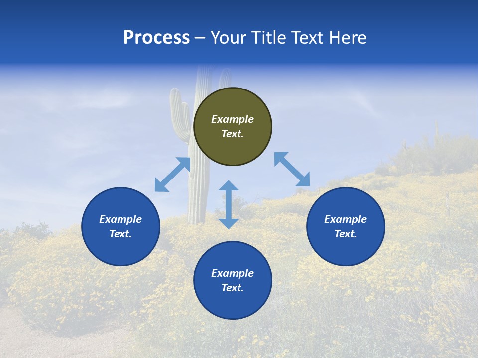 Arizona Saguaro Multi Colored PowerPoint Template
