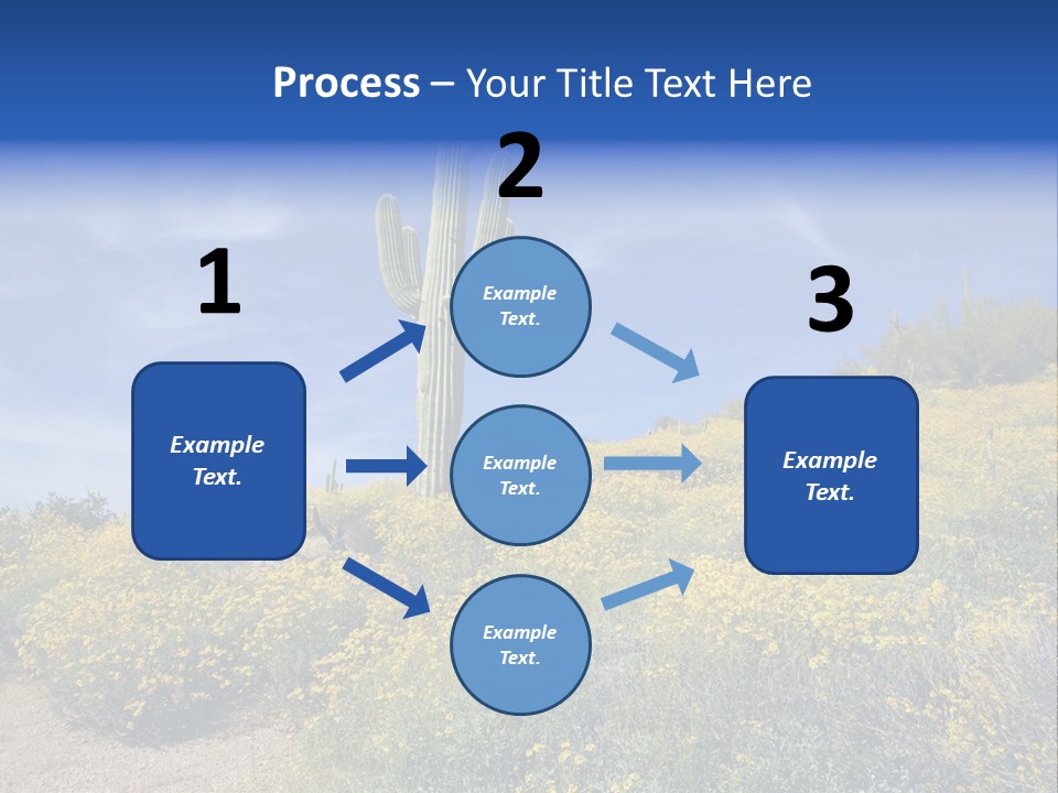 Arizona Saguaro Multi Colored PowerPoint Template