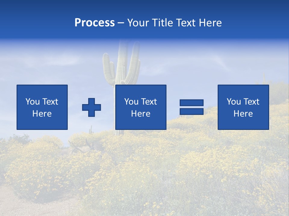 Arizona Saguaro Multi Colored PowerPoint Template