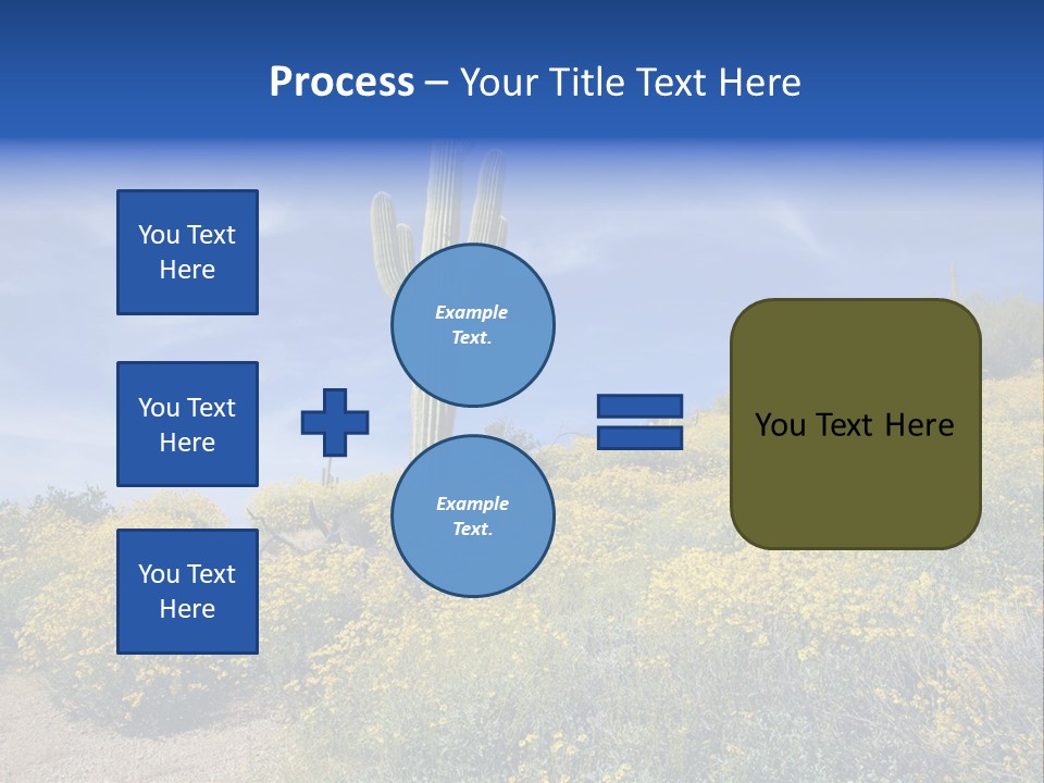 Arizona Saguaro Multi Colored PowerPoint Template