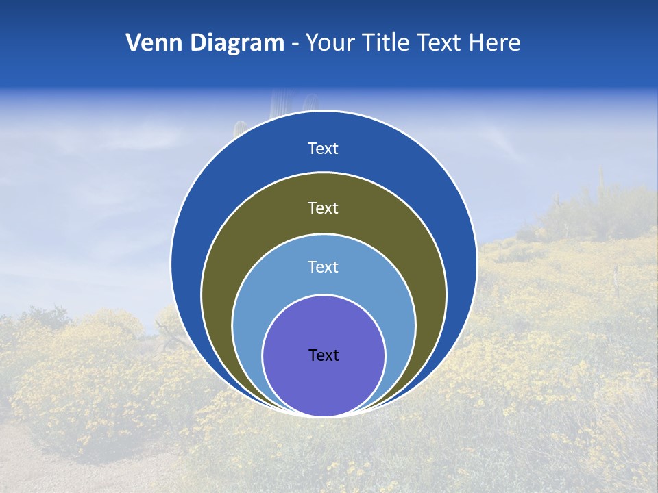 Arizona Saguaro Multi Colored PowerPoint Template