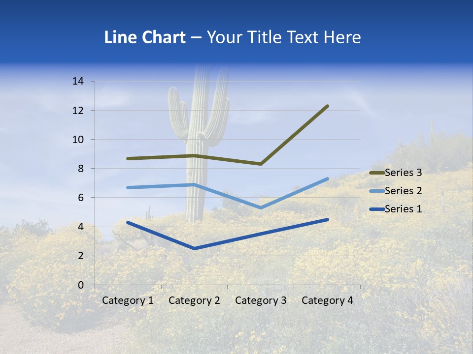 Arizona Saguaro Multi Colored PowerPoint Template