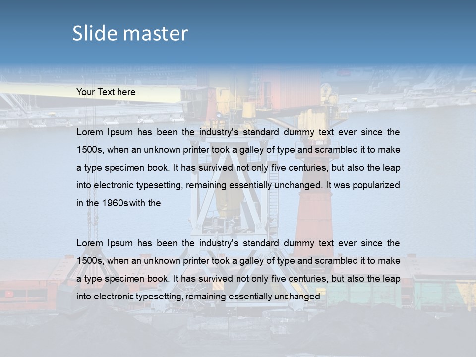Port Transportation Harbor PowerPoint Template