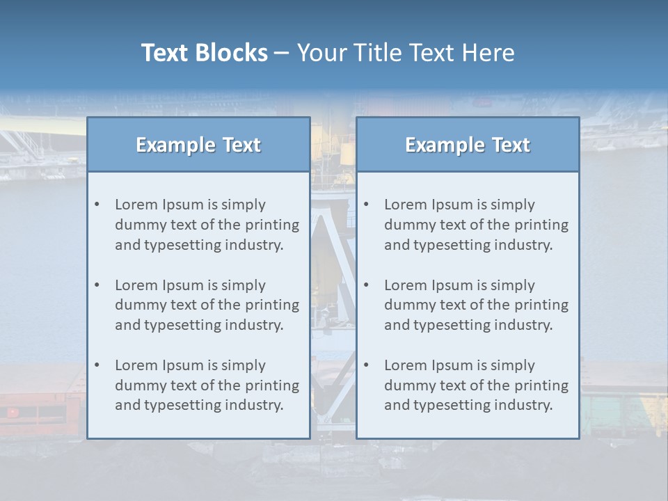 Port Transportation Harbor PowerPoint Template