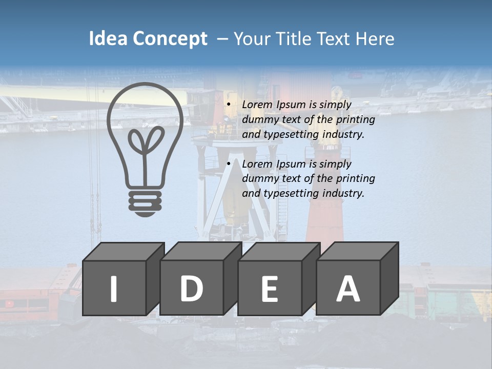 Port Transportation Harbor PowerPoint Template