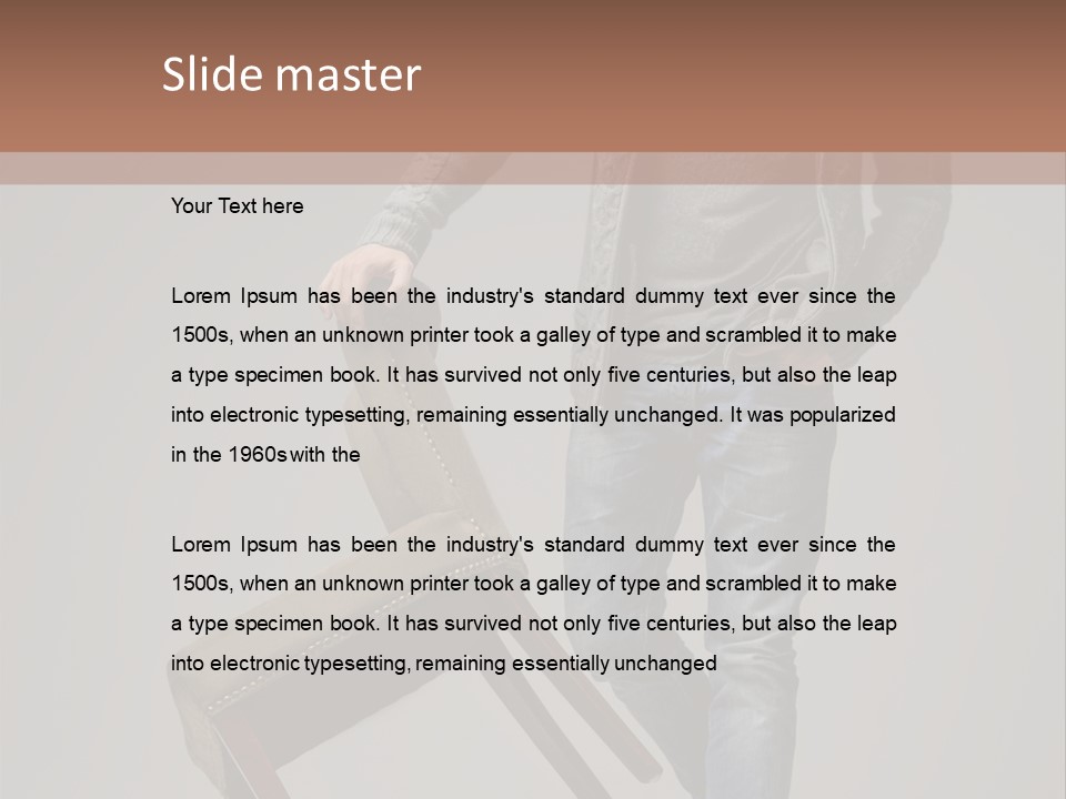 Leaning Fashion Blank Expression PowerPoint Template