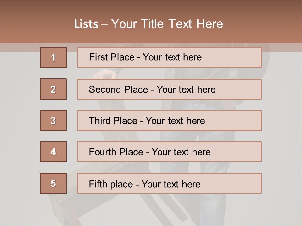 Leaning Fashion Blank Expression PowerPoint Template