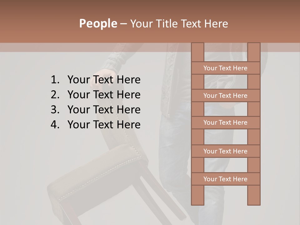 Leaning Fashion Blank Expression PowerPoint Template