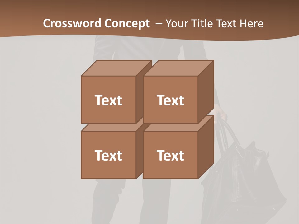 Suit Brown Hair Satisfaction PowerPoint Template