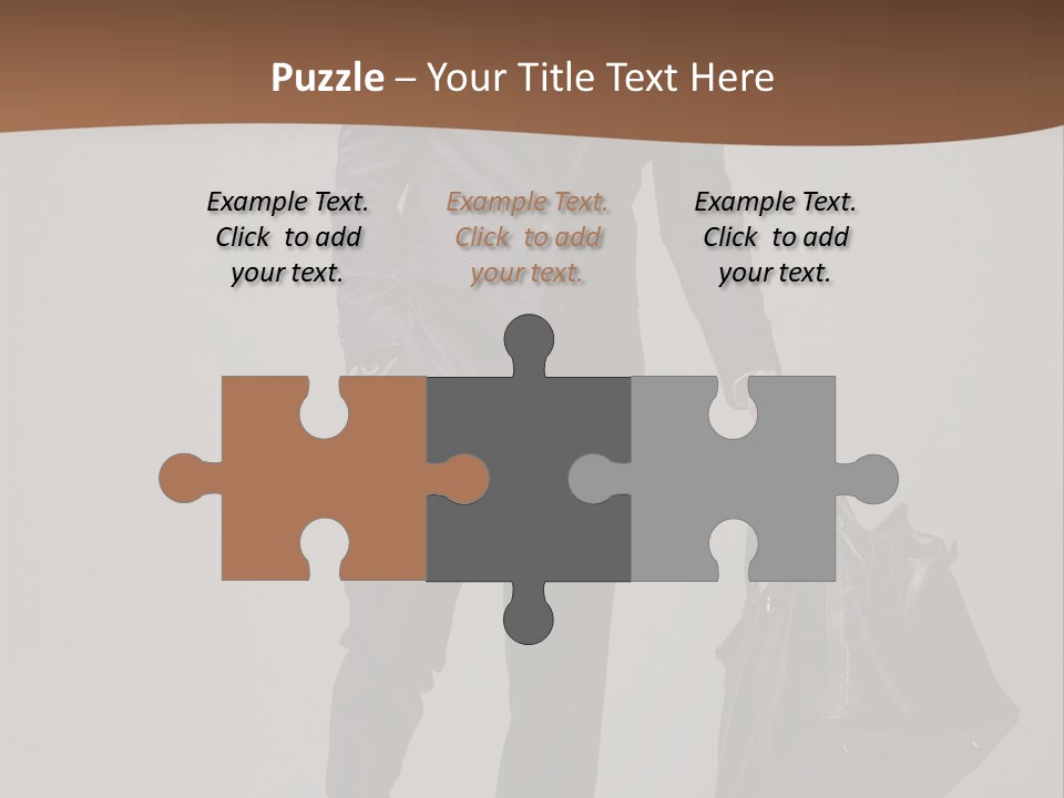 Suit Brown Hair Satisfaction PowerPoint Template