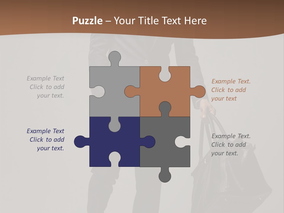 Suit Brown Hair Satisfaction PowerPoint Template