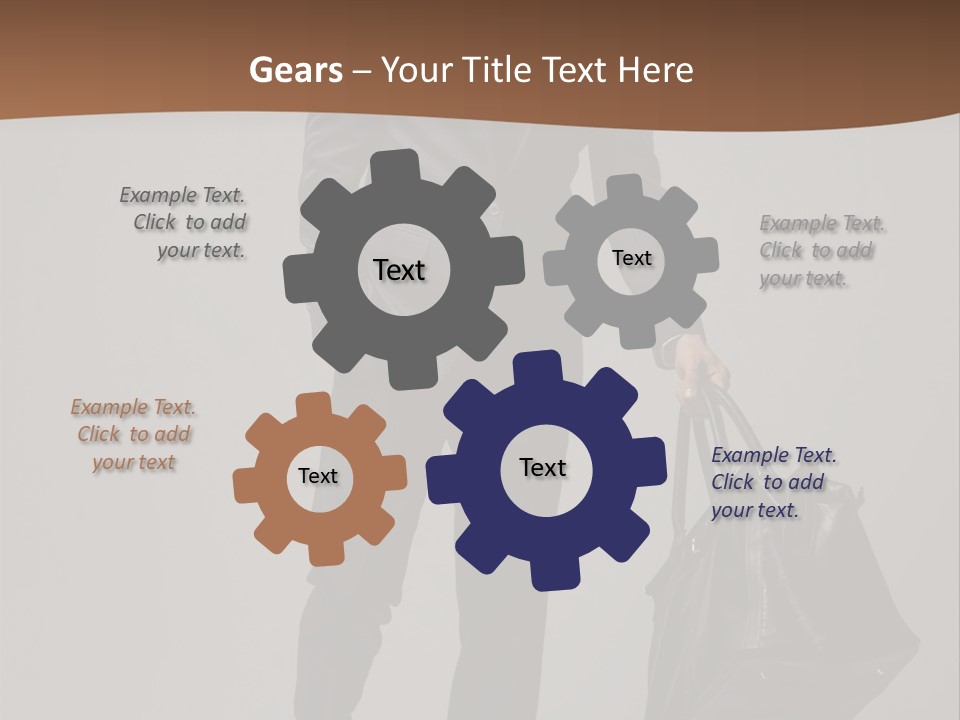 Suit Brown Hair Satisfaction PowerPoint Template