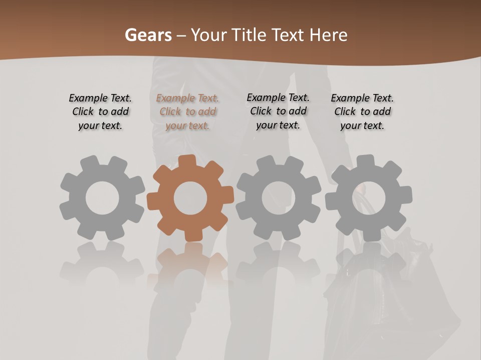 Suit Brown Hair Satisfaction PowerPoint Template